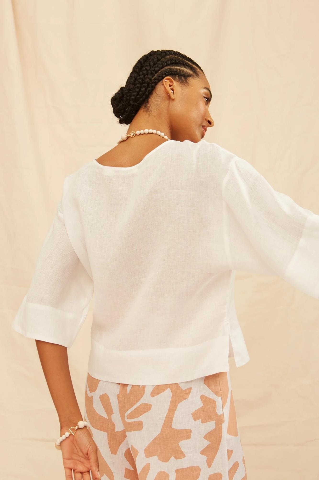 Maria Linen Blouse - Flavia Aranha