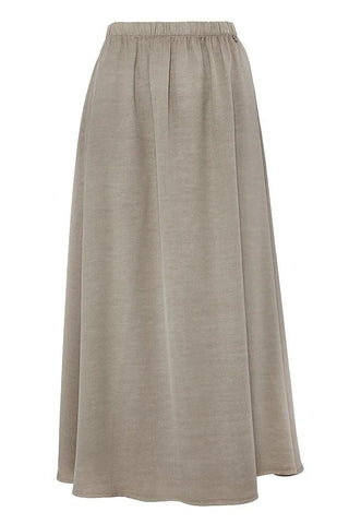 Midi Skirt with Back Slit on the Back  - BSB