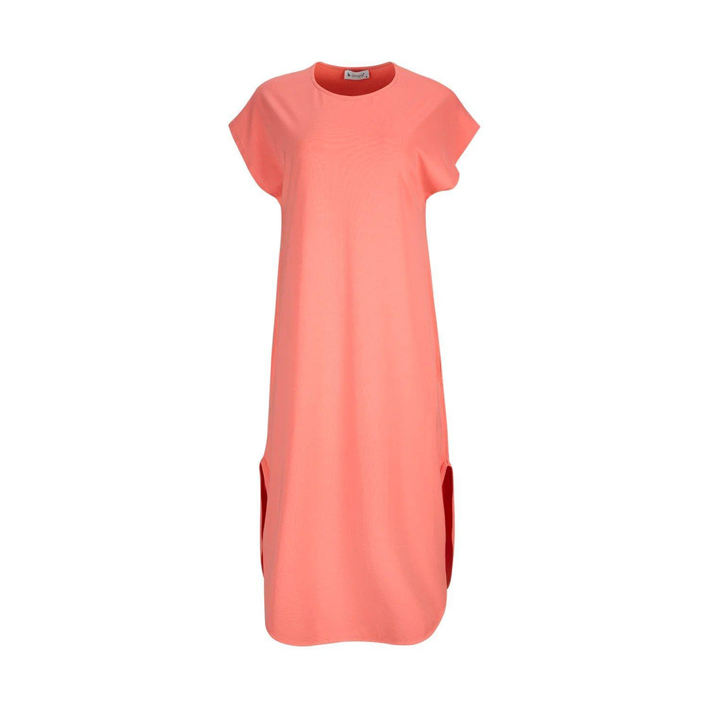Rounded Hem Long Dress - b.simple