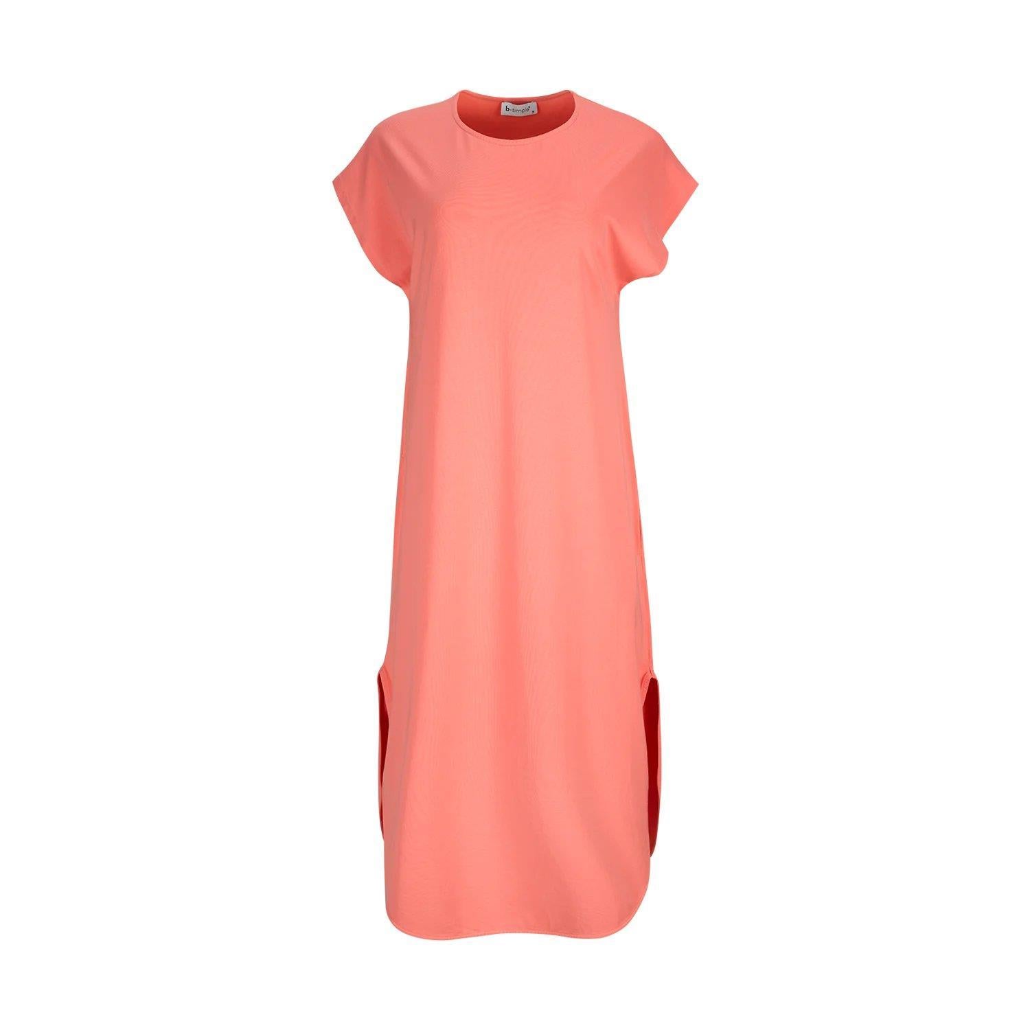 Rounded Hem Long Dress - b.simple