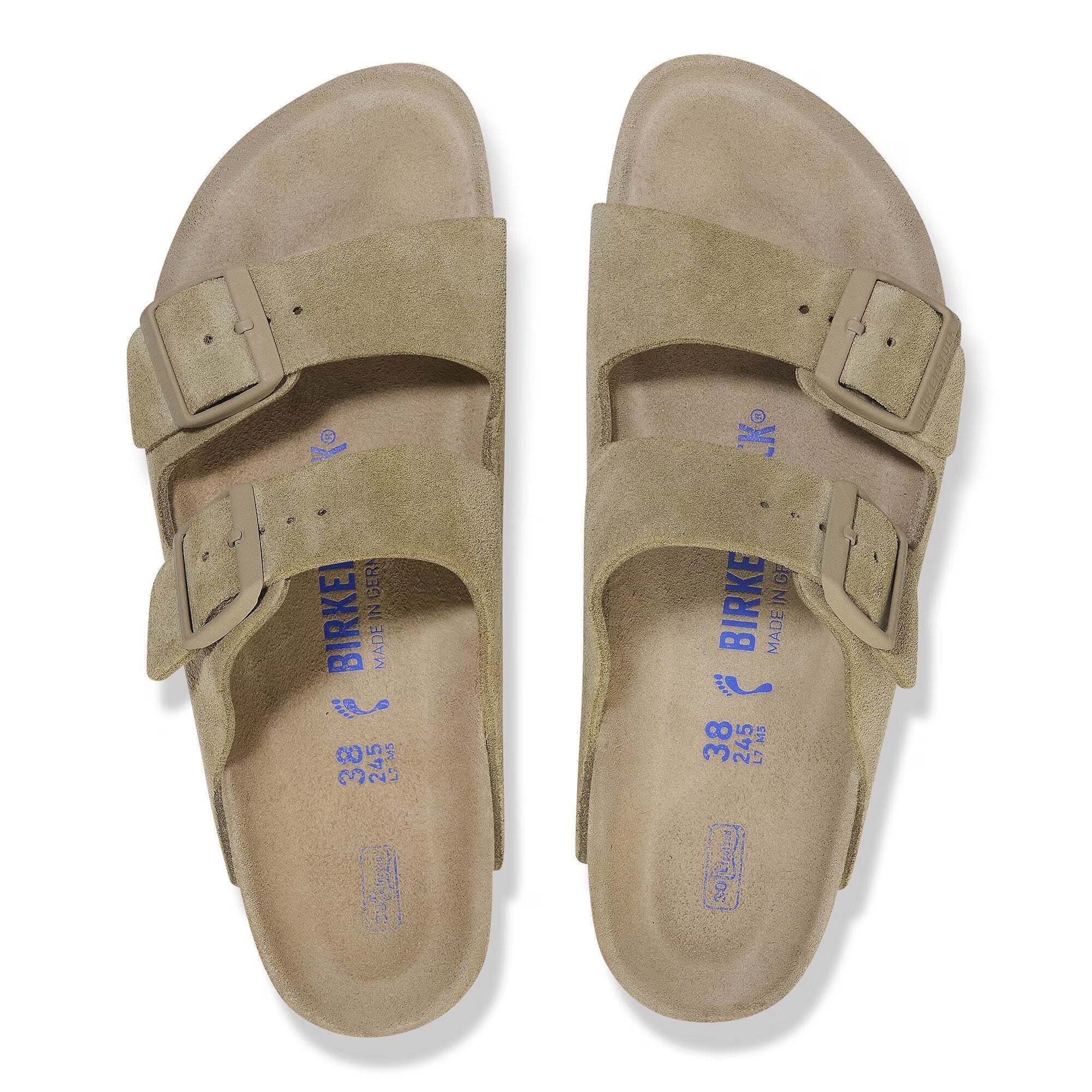 Arizona Soft Footbed Faded Khaki Suede Leather Regular