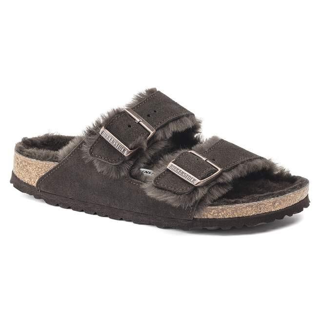 Arizona Shearling Mocca Suede Leather Narrow
