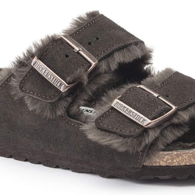 Arizona Shearling Mocca Suede Leather Narrow