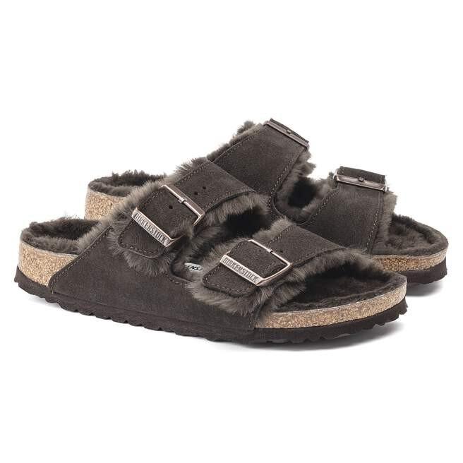 Arizona Shearling Mocca Suede Leather Narrow