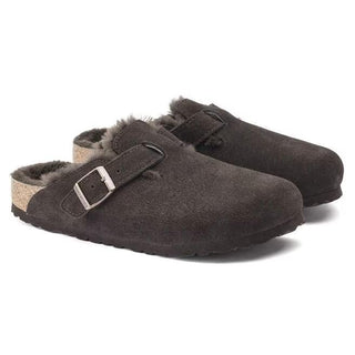 Boston Shearling Mocca Suede Leather Narrow
