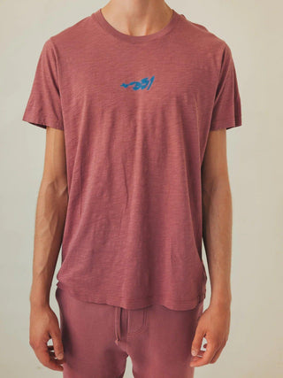 T-Shirt Graphic Twist Aubergine & Steel Blue - +351