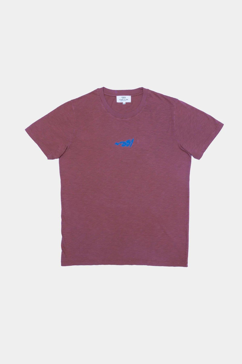T-Shirt Graphic Twist Aubergine & Steel Blue - +351