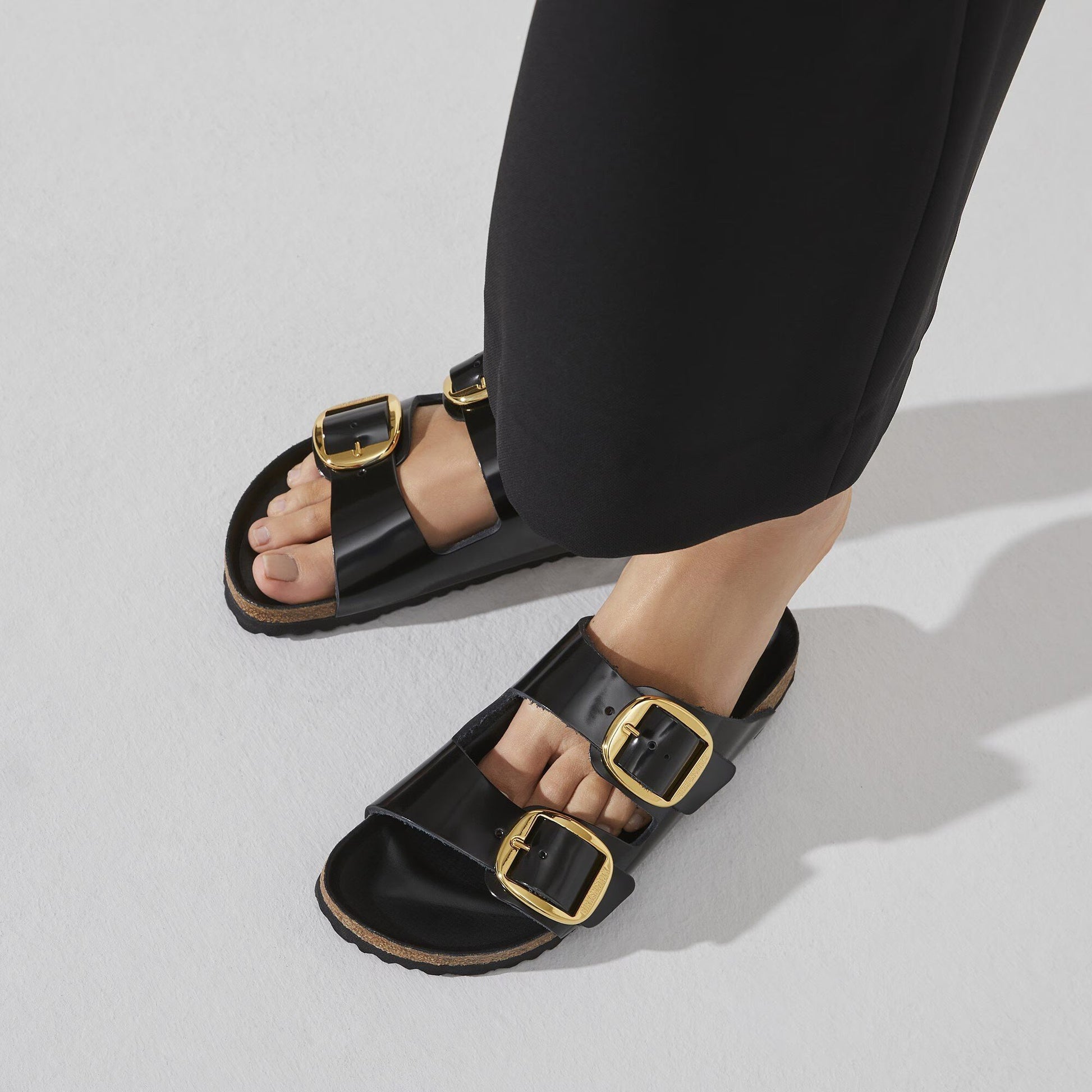 Arizona Big Buckle Natural Leather Patent Nappa Glamour