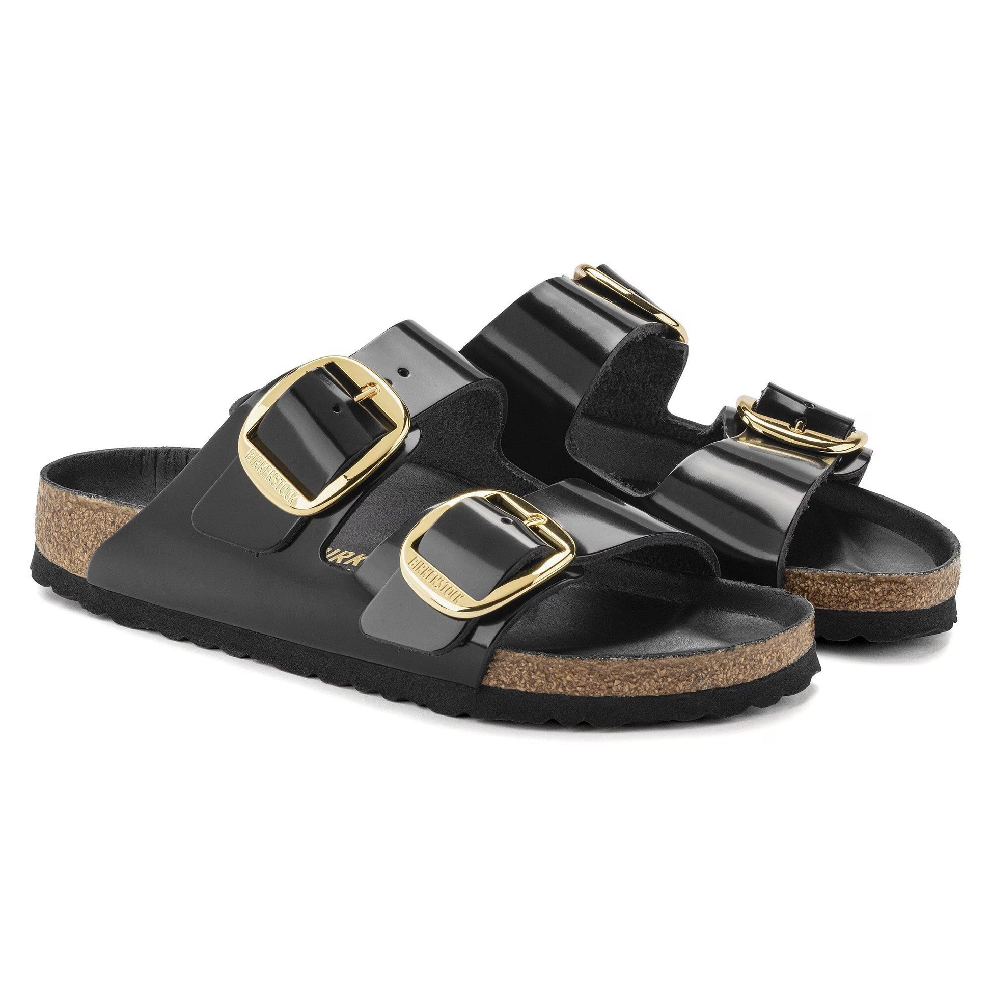 Arizona Big Buckle Natural Leather Patent Nappa Glamour