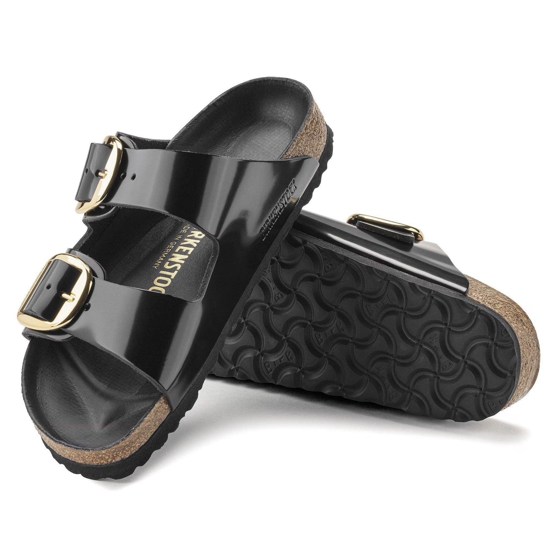 Arizona Big Buckle Natural Leather Patent Nappa Glamour