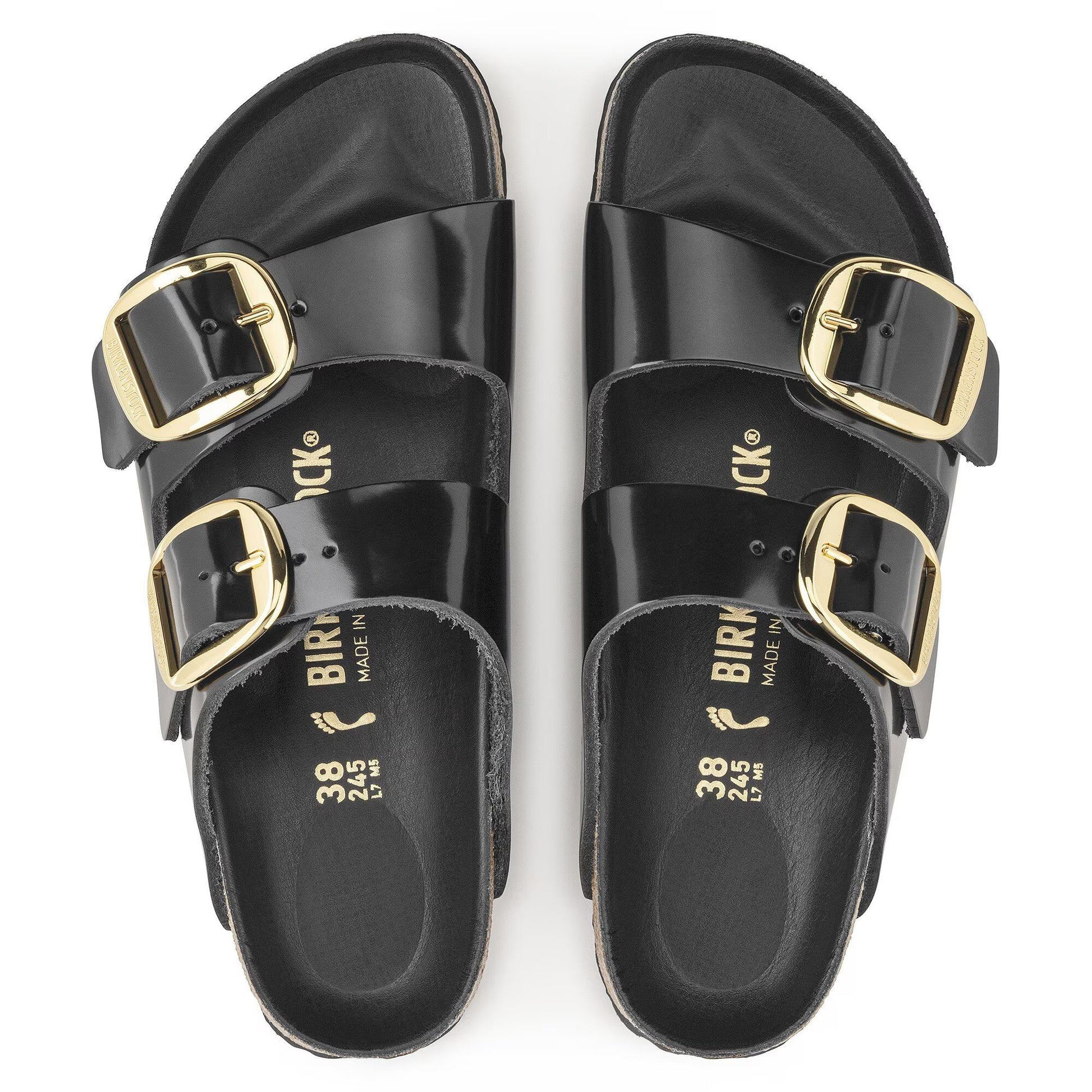 Arizona Big Buckle Natural Leather Patent Nappa Glamour