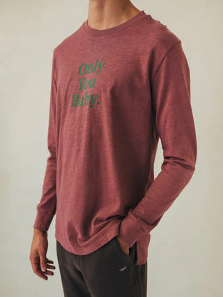 Long Sleeve Graphic Only You Baby Aubergine & Turtle Green - +351