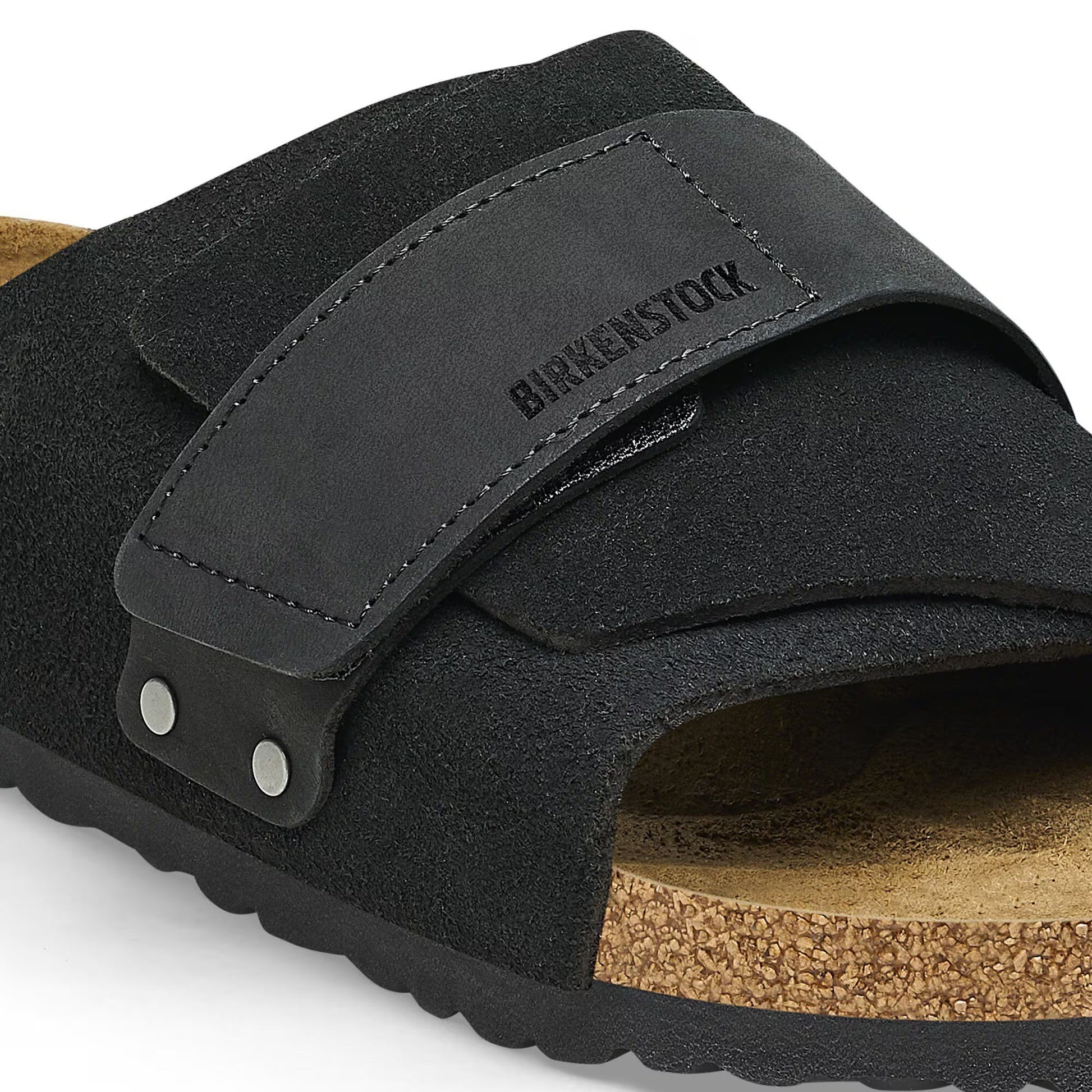 Kyoto Black Nubuck Leather Suede