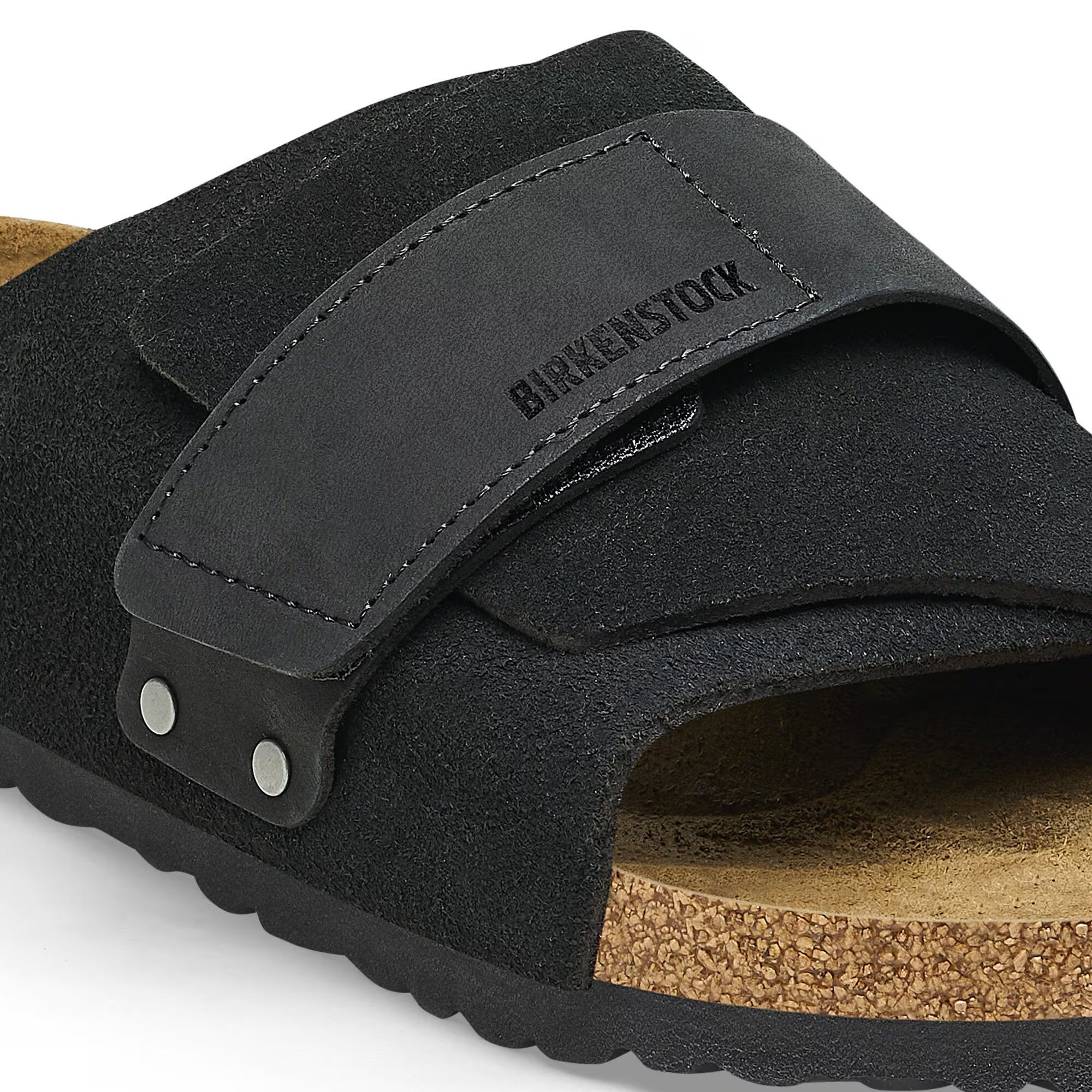 Kyoto Black Nubuck Leather Suede