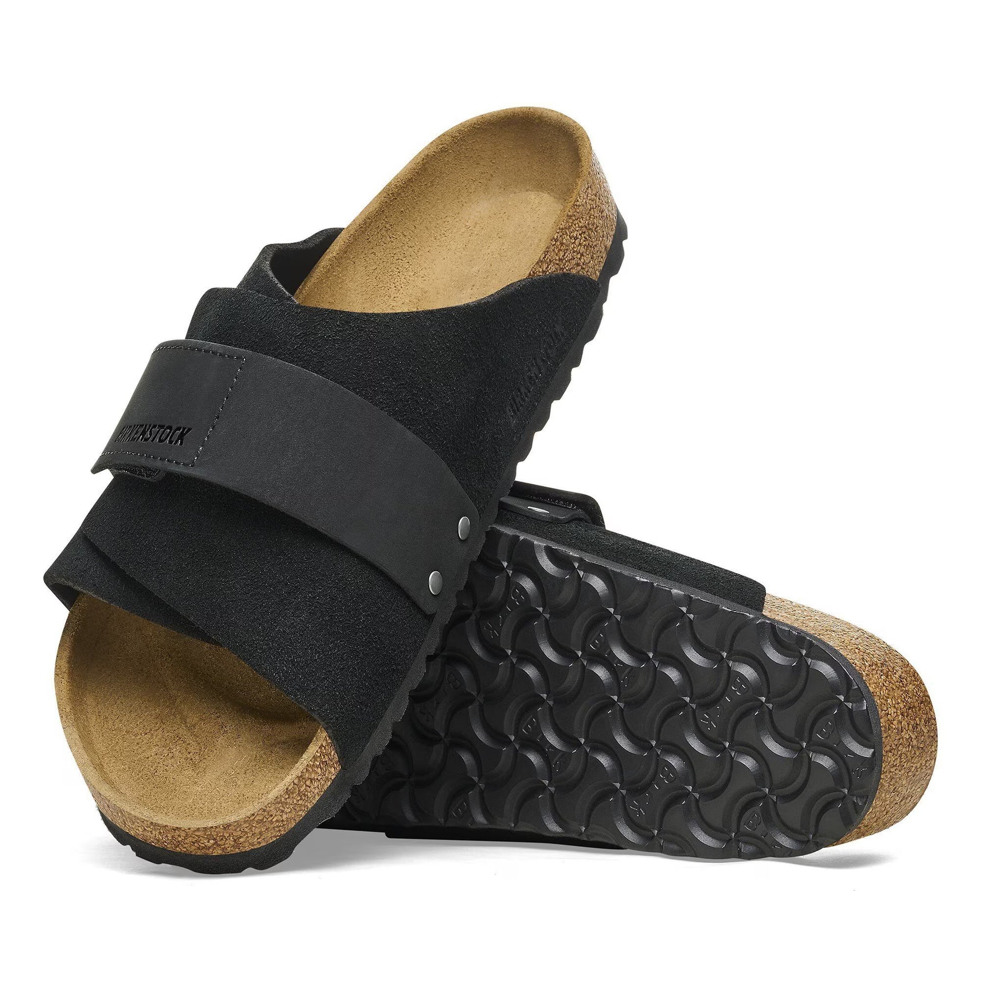 Kyoto Black Nubuck Leather Suede