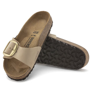 Madrid Big Buckle Sandcastle Natural Leather Nubuck Narrow