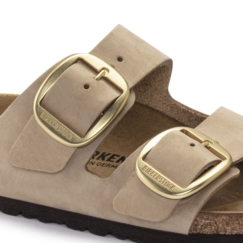 Arizona Big Buckle Sandcastle Nubuk Leather Narrow - Birkenstock