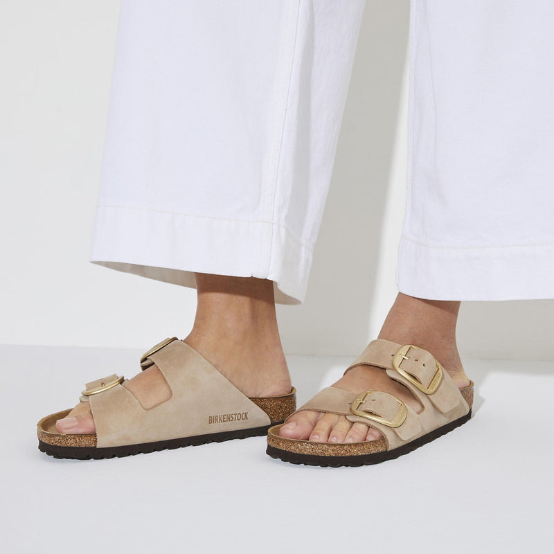 Arizona Big Buckle Sandcastle Nubuk Leather Narrow - Birkenstock