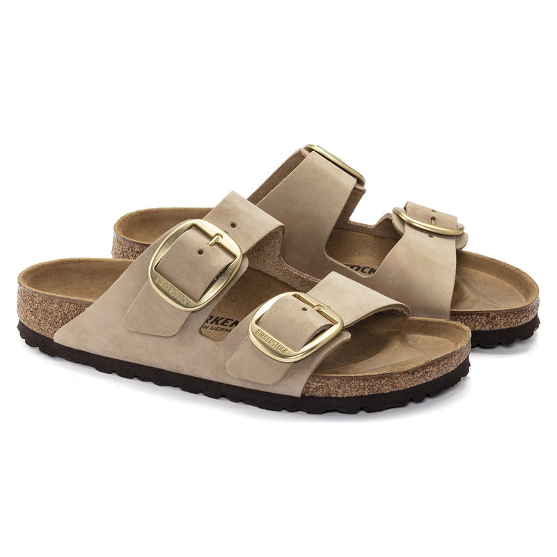 Arizona Big Buckle Sandcastle Nubuk Leather Narrow - Birkenstock