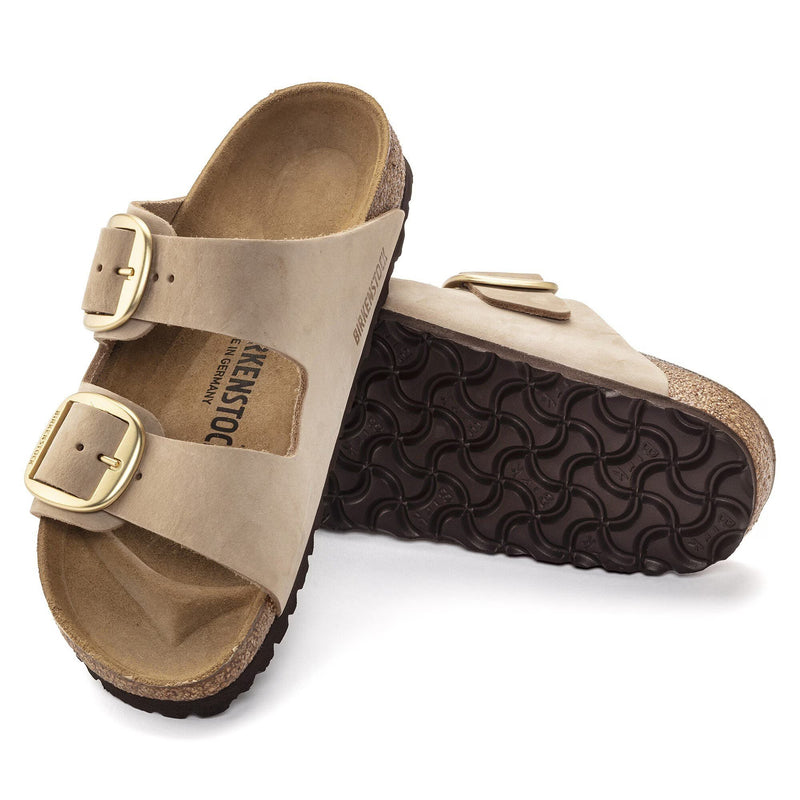 Arizona Big Buckle Sandcastle Nubuk Leather Narrow - Birkenstock