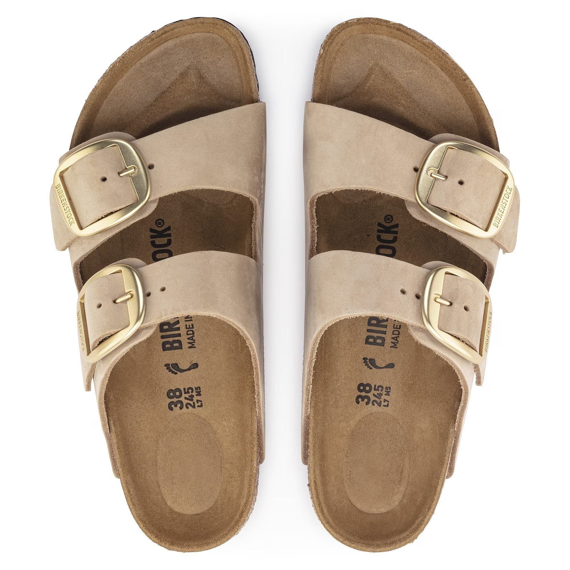 Arizona Big Buckle Sandcastle Nubuk Leather Narrow