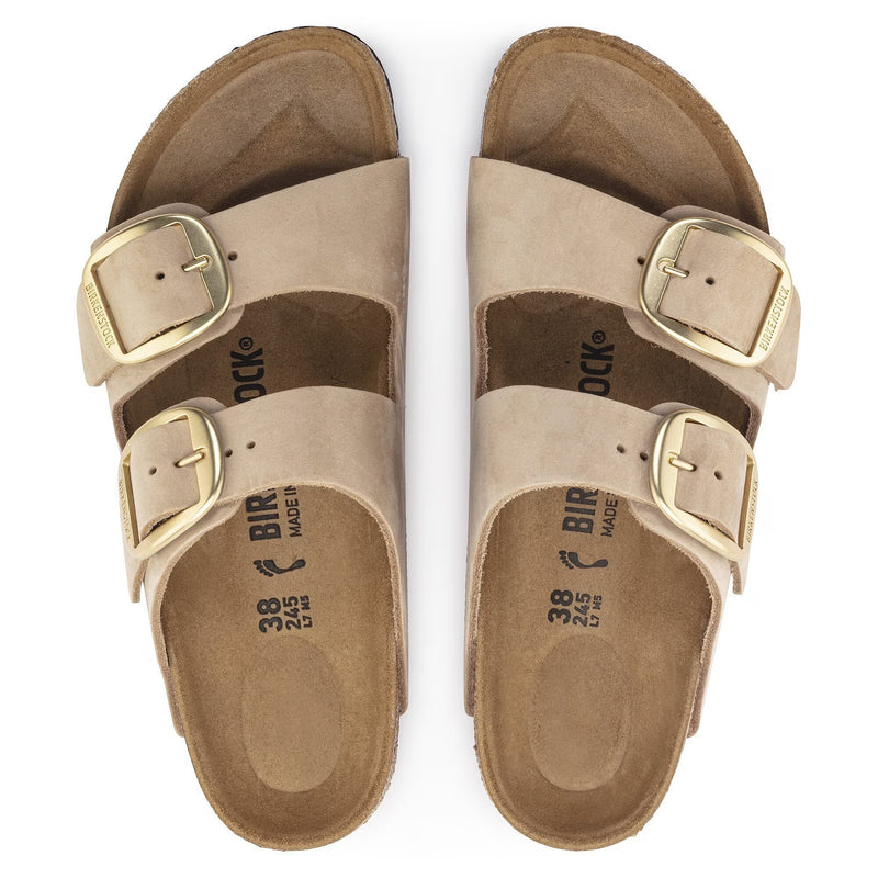 Arizona Big Buckle Sandcastle Nubuk Leather Narrow - Birkenstock