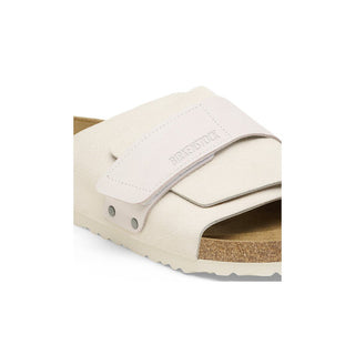 Kyoto Antique White Nobuck Leather and Suede Narrow
