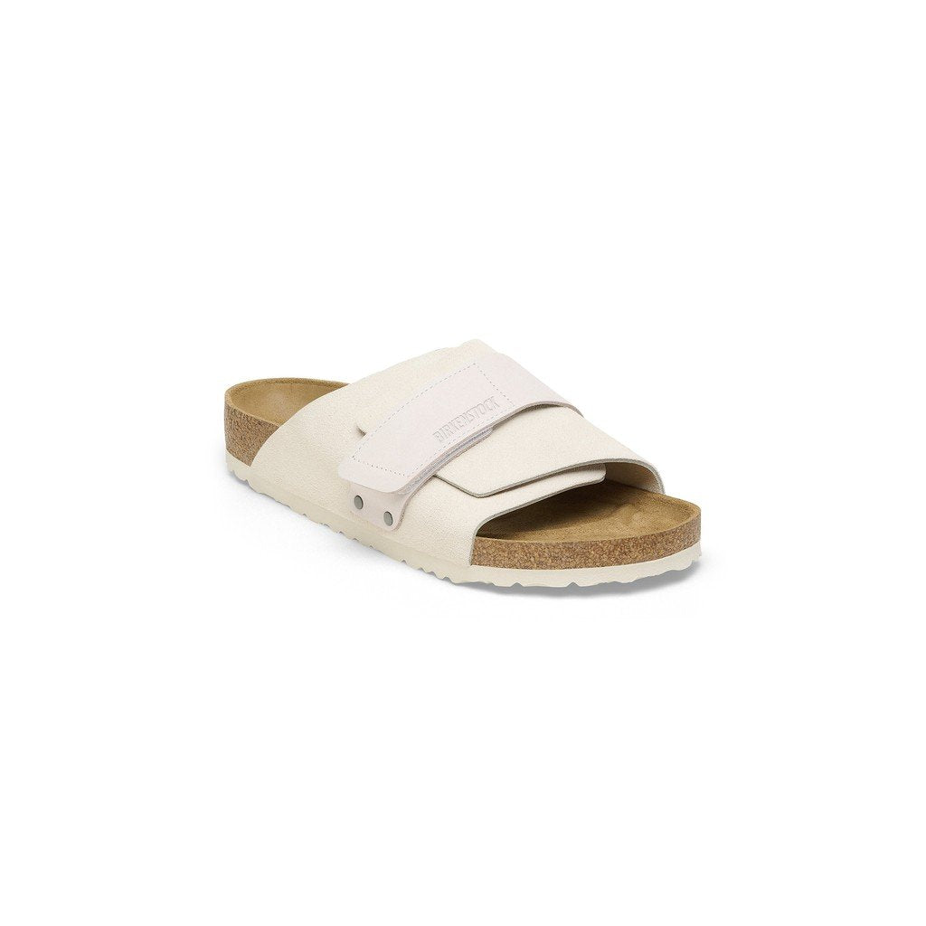 Kyoto Antique White Nobuck Leather and Suede Narrow