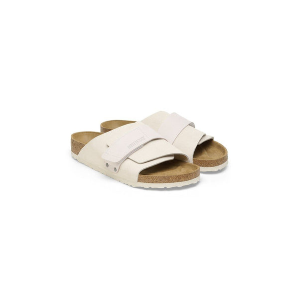 Kyoto Antique White Nobuck Leather and Suede Narrow - Birkenstock