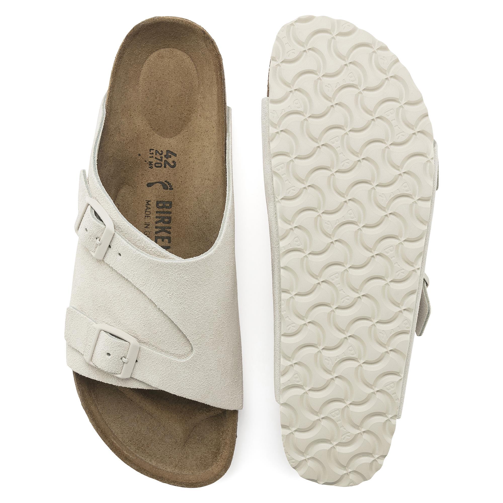 Zürich Antique White Suede Leather Narrow