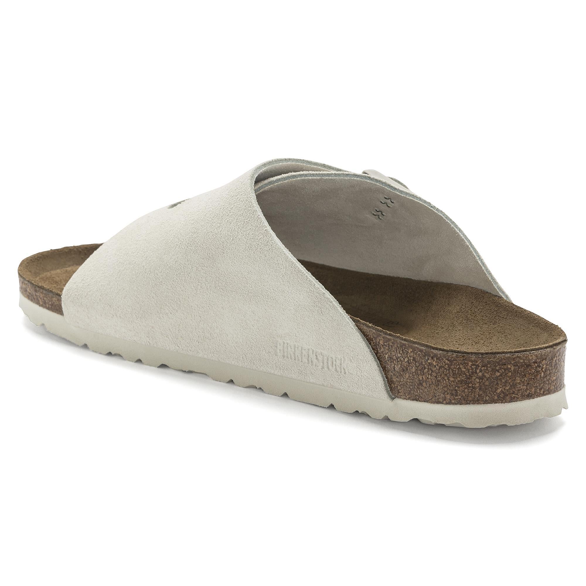Zürich Antique White Suede Leather Narrow