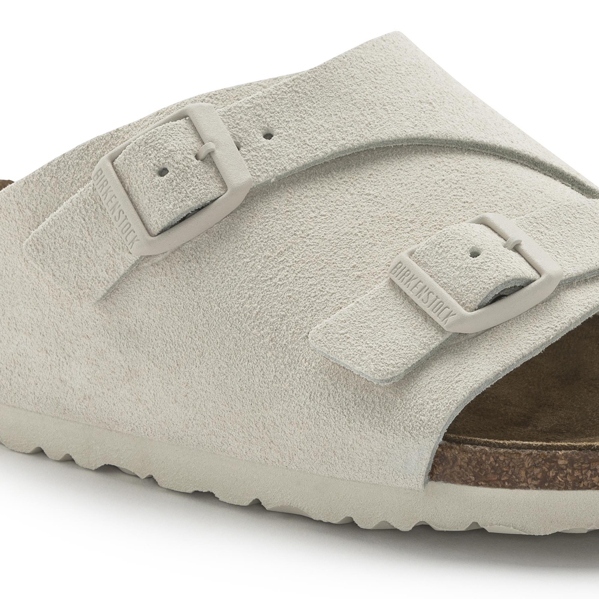 Zürich Antique White Suede Leather Narrow