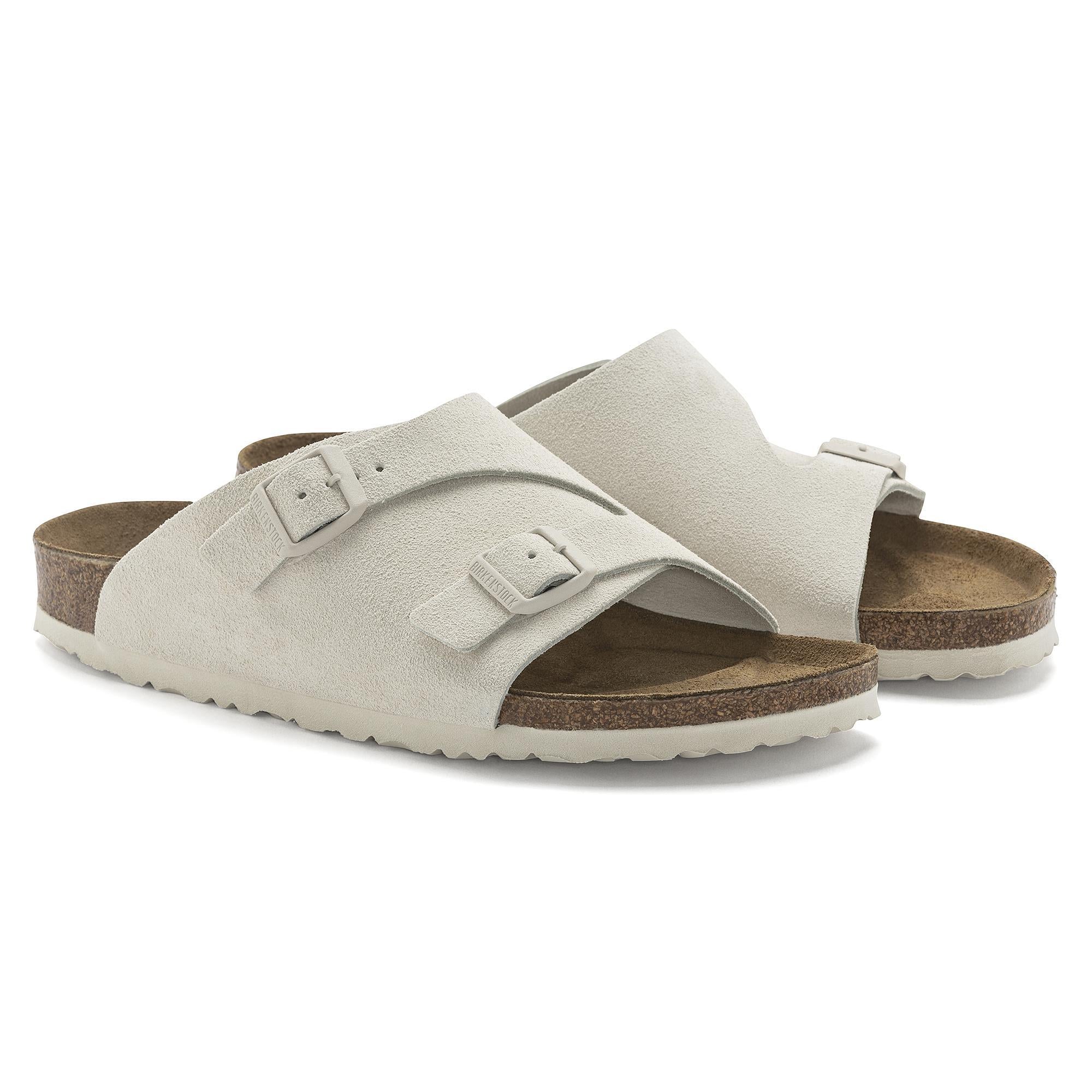 Zürich Antique White Suede Leather Narrow