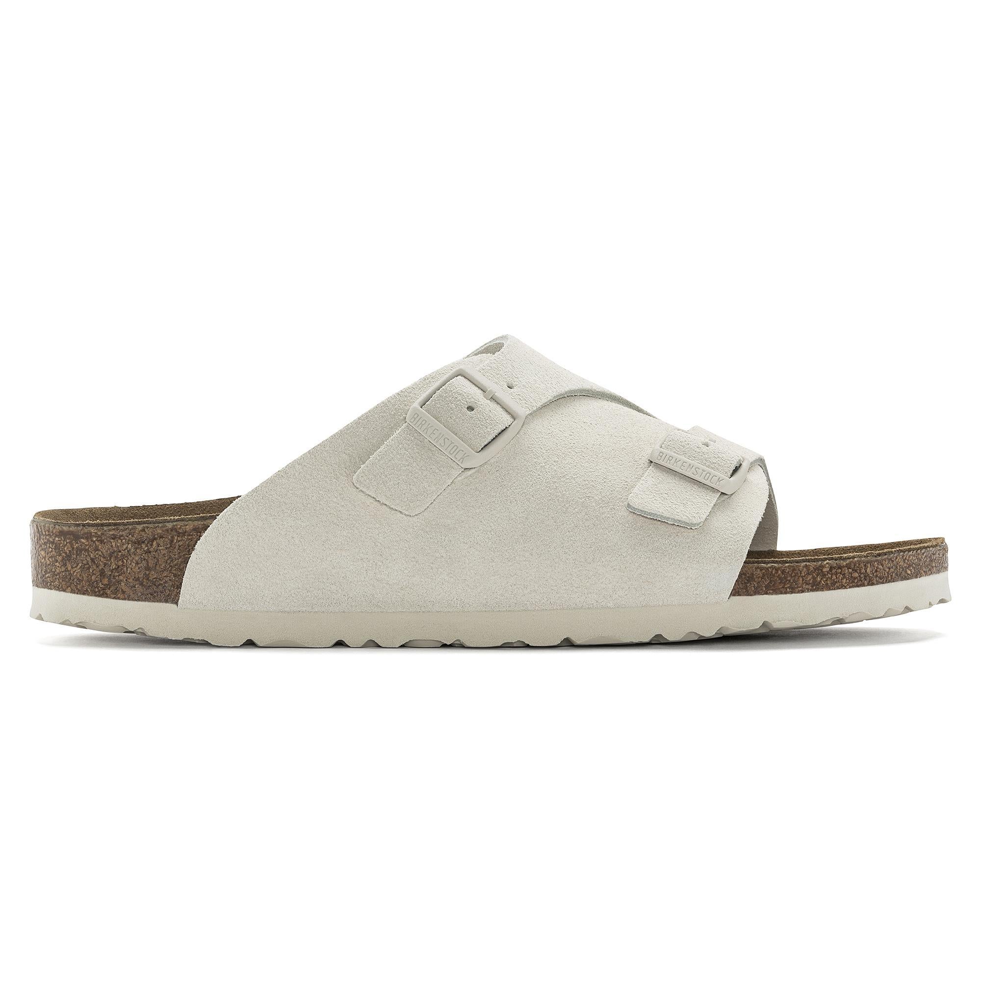 Zürich Antique White Suede Leather Narrow
