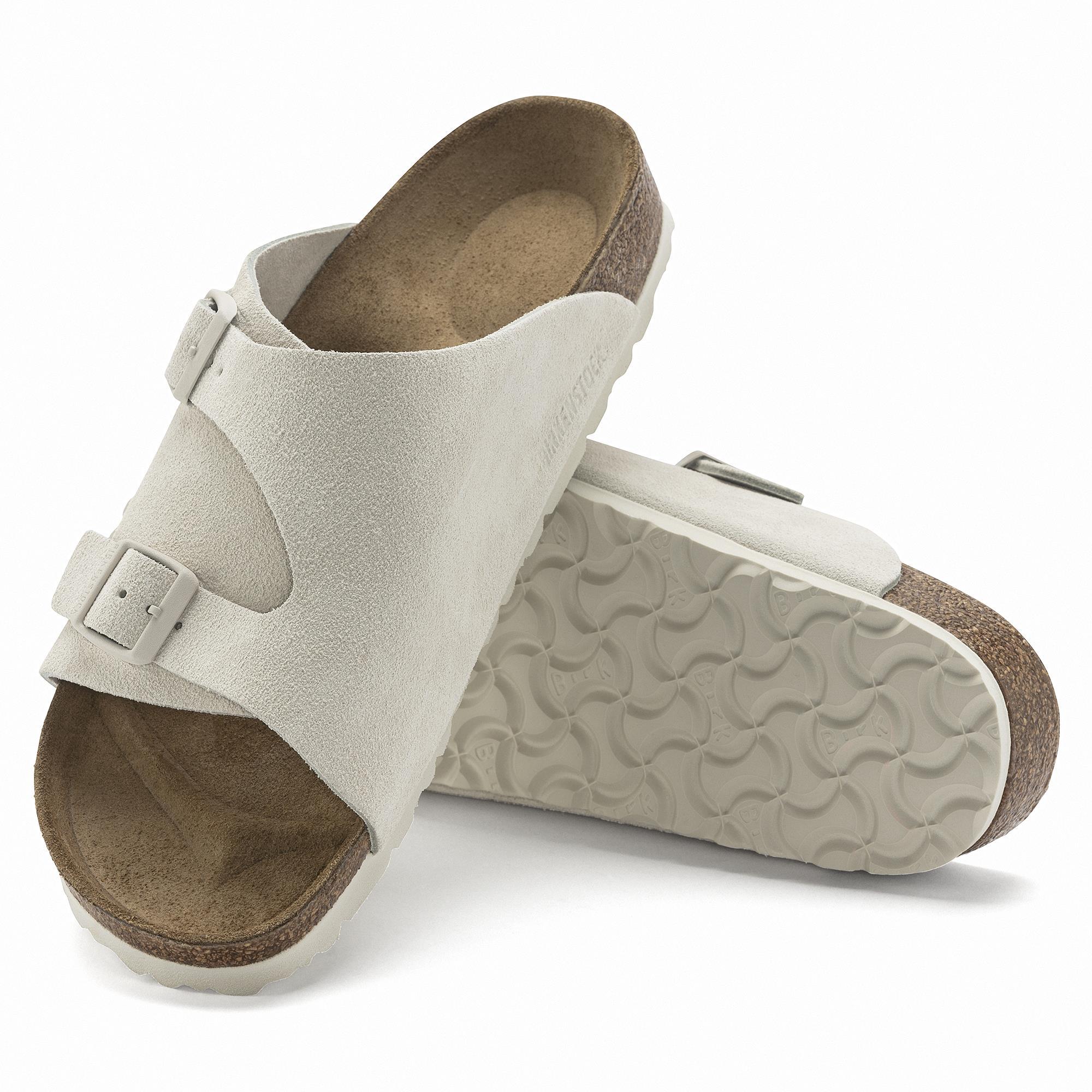 Zürich Antique White Suede Leather Narrow