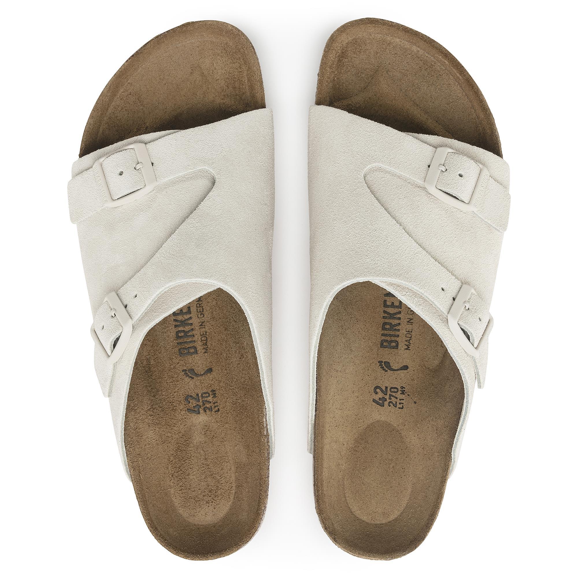 Zürich Antique White Suede Leather Narrow