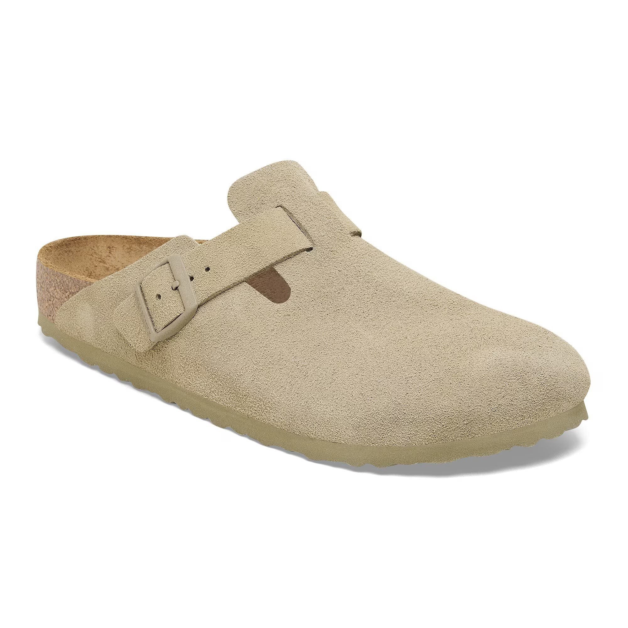 Boston Faded Khaki Suede Leather Regular