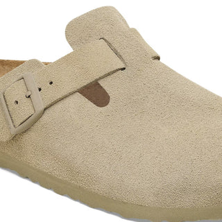 Boston Faded Khaki Suede Leather Narrow - Birkenstock