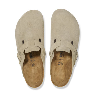 Boston Faded Khaki Suede Leather Narrow - Birkenstock