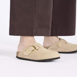 Boston Big Buckle Sandcastle Nubuk Leather Narrow