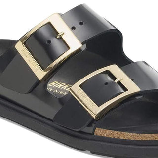 Arizona Droplet Buckle High-Shine Black Natural Leather Patent Narrow