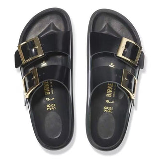 Arizona Droplet Buckle High-Shine Black Natural Leather Patent Narrow