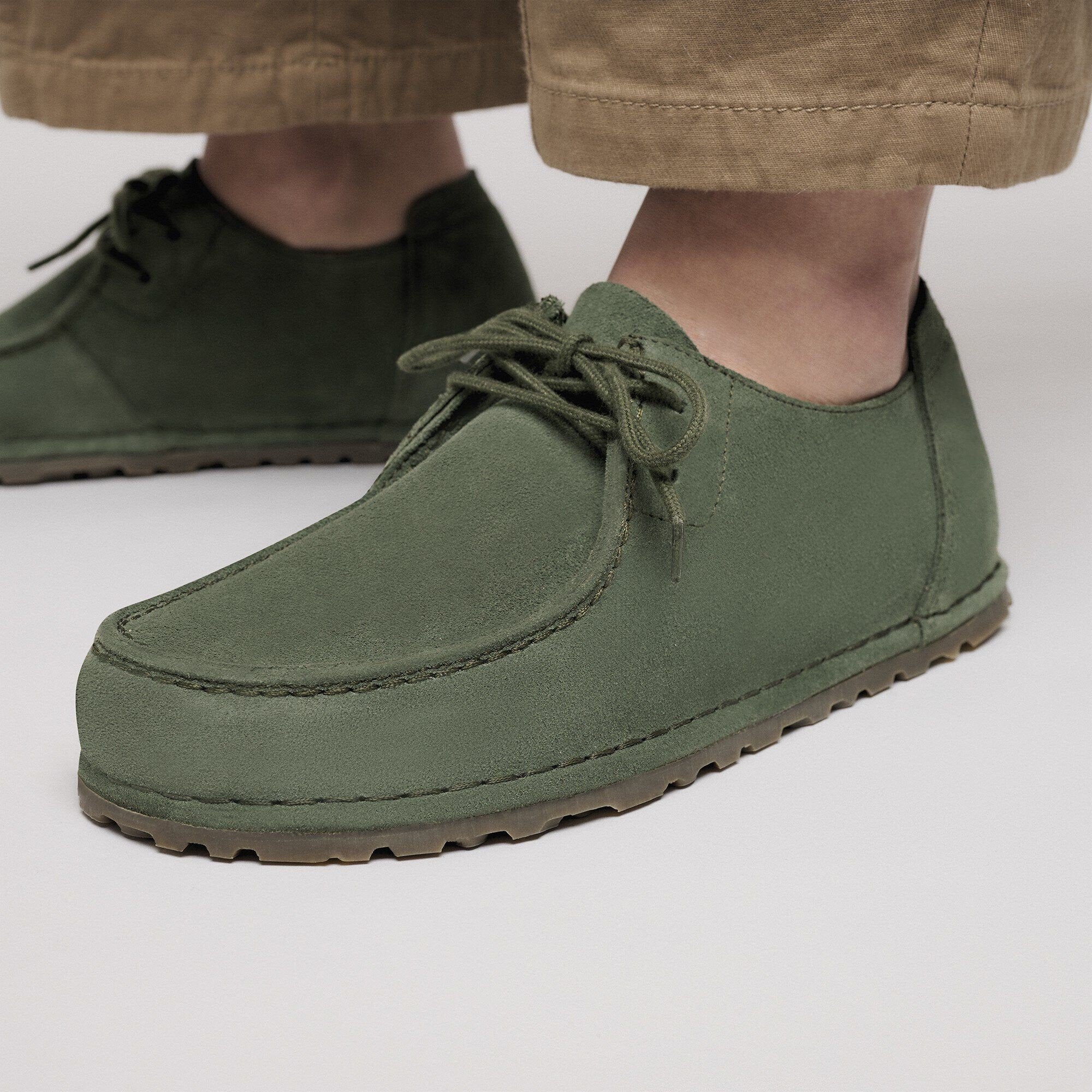 Utti Lace Thyme Suede Leather Narrow