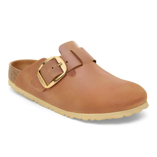 Boston Big Buckle Oiled Leather Cognac Women Narrow