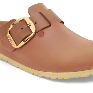 Boston Big Buckle Oiled Leather Cognac Women Narrow