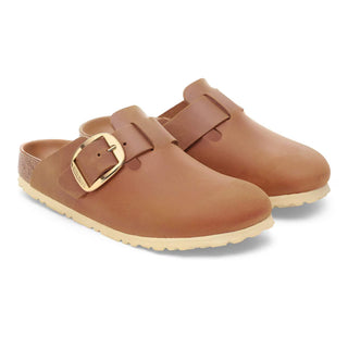 Boston Big Buckle Oiled Leather Cognac Women Narrow