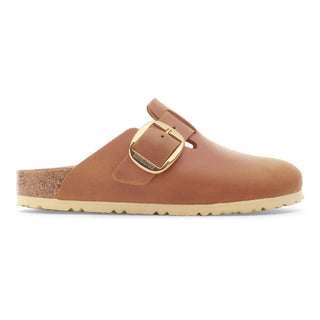 Boston Big Buckle Oiled Leather Cognac Women Narrow