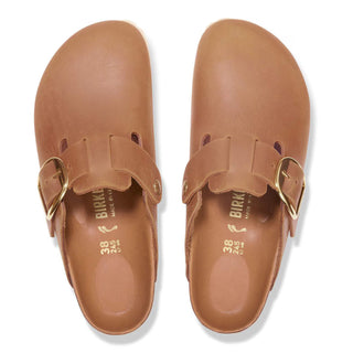 Boston Big Buckle Oiled Leather Cognac Women Narrow