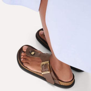 Gizeh Droplet Buckle  High-Shine Carafe Natural Leather Patent