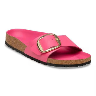 Madrid Big Buckle High-Shine Fuchsia Tulip Natural Leather Patent